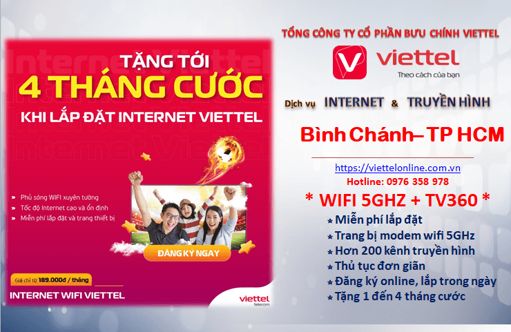Lắp mạng Viettel Bình Chánh TP.HCM