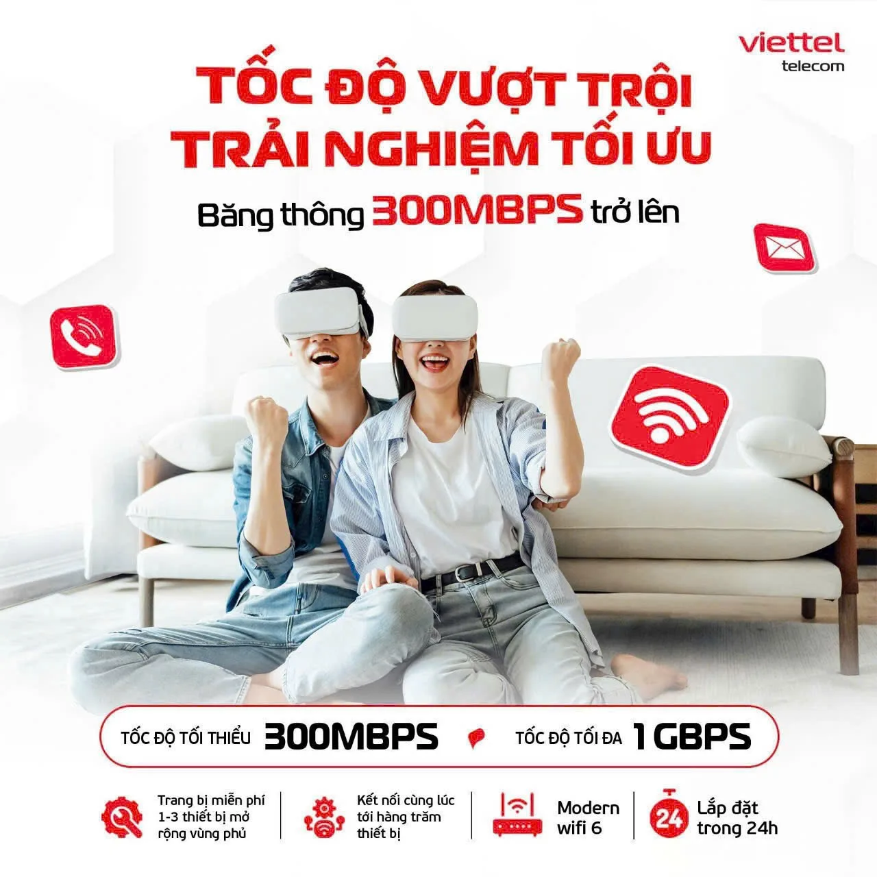 Lắp Wifi Viettel Thiết Bị Wifi 6 Tốc độ Cao Từ 300mbps đến 1gbps