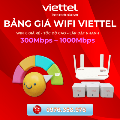 Bảng Giá Wifi Viettel mới nhất được Viettelonline cập nhật thường xuyên.